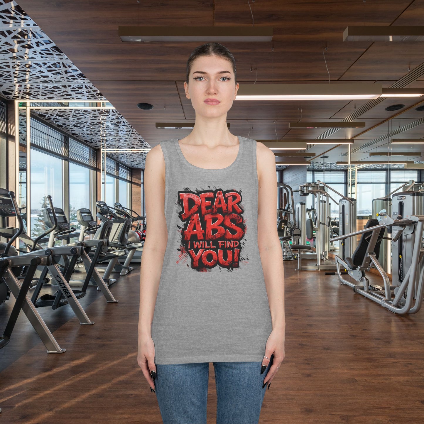 Dear Abs I Will Find You! - Unisex Heavy Cotton Tank Top - Funny Gym Tank - Fitness Apparel - S-2XL