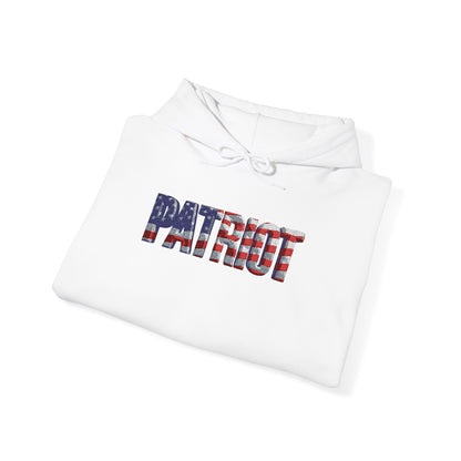 Patriot Flag Hoodie — American Flag Embroidered 'PATRIOT' Graphic Sweatshirt - Patriot Fit Life