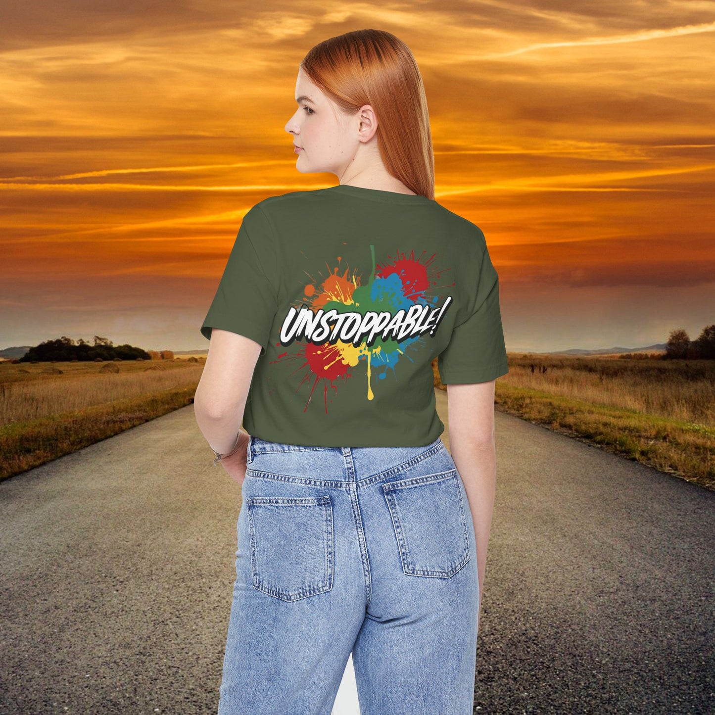 Unstoppable Design Tee - Vintage  Retro  Unisex  Tee - Classic  T-Shirt - Graphic Tee - Casual  Shirt - Short  Sleeve  Shirt