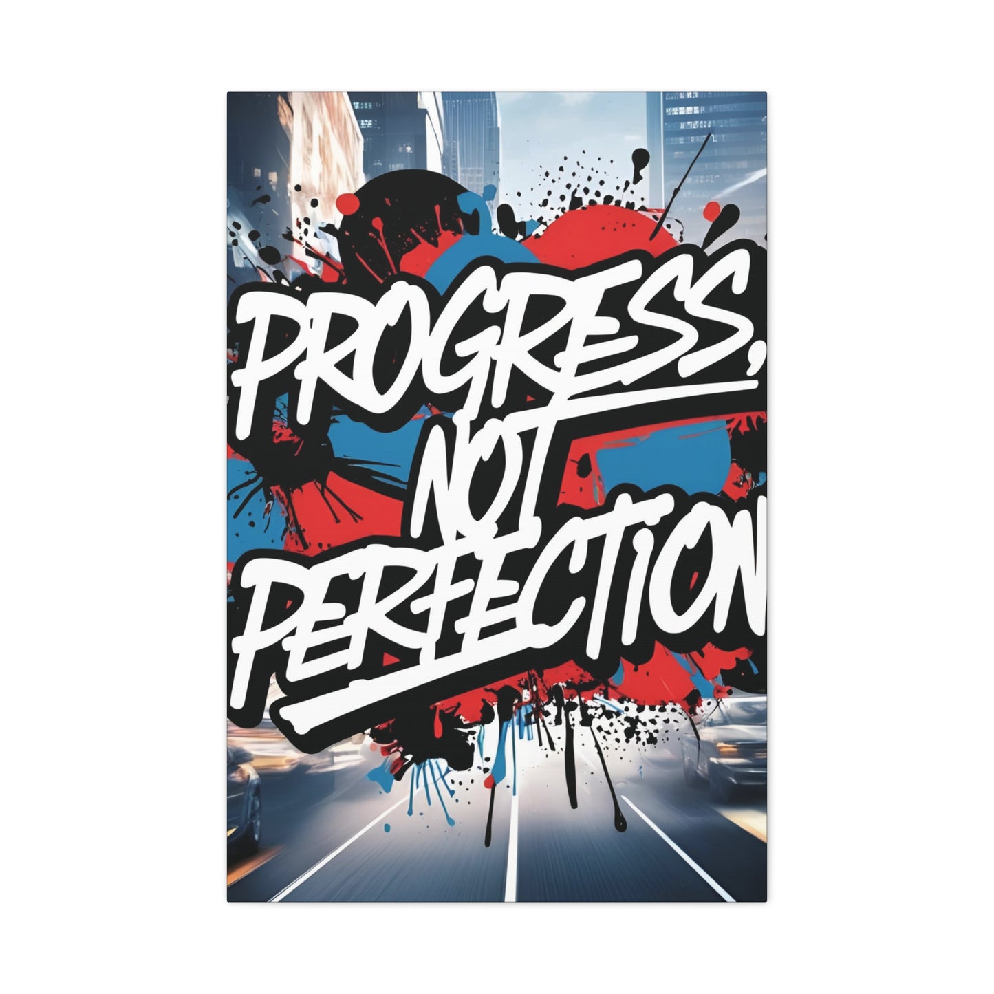 💥 Motivational 💥 Uplifting 💥 Canvas Art  💥 Progress Not Perfection Print  💥 Positive Vibe Décor  💥 Eco-Friendly  UL- Certified  Inks 💥 Gift  Giving 💥 Horizontal Is In A Different Listing 💥