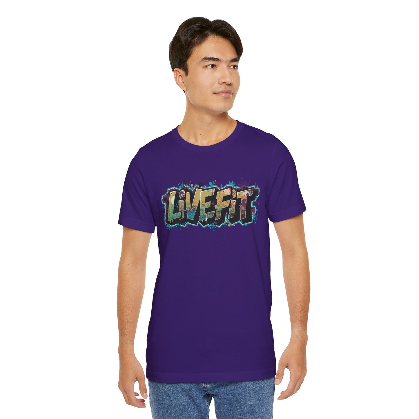 LIVE FIT Graphic Fitness Tee - Motivational Workout Apparel