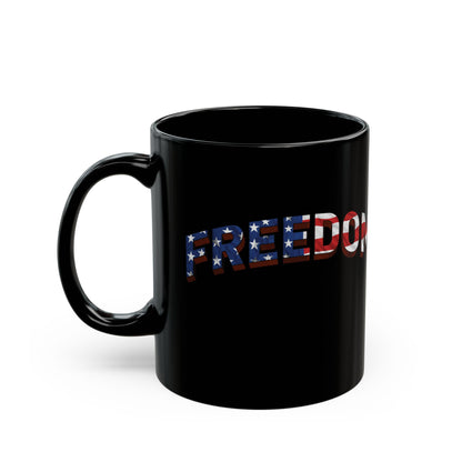 FREEDOM Mug | Patriotic American Flag Stars & Stripes Coffee Cup