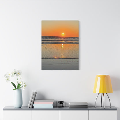 Stunning Sunset Beach Canvas Print, Ocean Decor, Wall Art, Home Decor, Coastal Artwork for Living Room