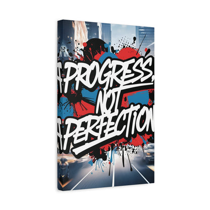 💥 Motivational 💥 Uplifting 💥 Canvas Art  💥 Progress Not Perfection Print  💥 Positive Vibe Décor  💥 Eco-Friendly  UL- Certified  Inks 💥 Gift  Giving 💥 Horizontal Is In A Different Listing 💥