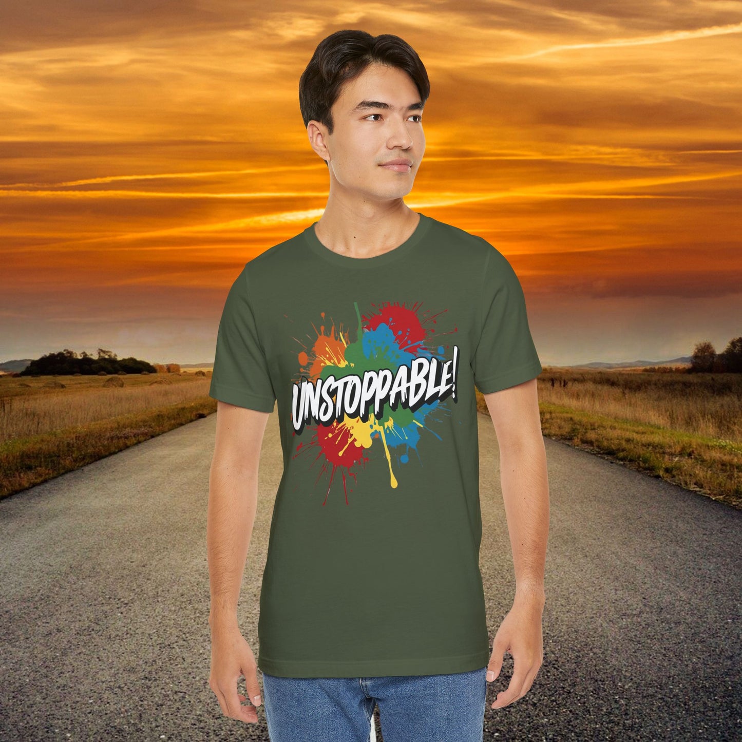 Unstoppable Design Tee - Vintage  Retro  Unisex  Tee - Classic  T-Shirt - Graphic Tee - Casual  Shirt - Short  Sleeve  Shirt