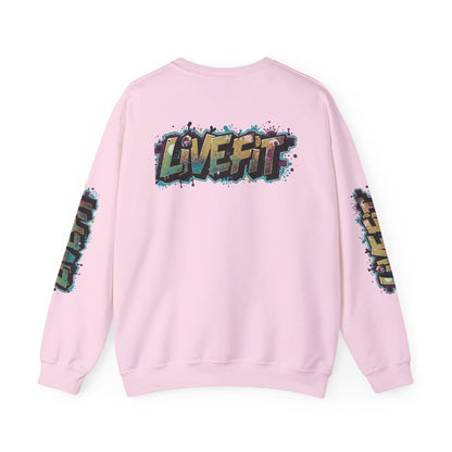 Live Fit Crewneck Sweatshirt - Trendy Fitness Apparel -  Unisex Casual Wear -  Sports Gift -  Workout Fashion -  Street Style Sweatshirt -