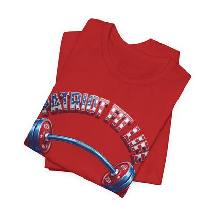 Patriot Fit Life T-Shirt | American Flag Barbell Arch Gym Tee – LIVE FIT