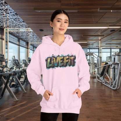 Live Fit Hoodie - Unisex Heavy Blend Sweatshirt - Fitness Enthusiasts -  Gym Wear - Workout Apparel -  Active Lifestyle -  Gift for Him/Her -