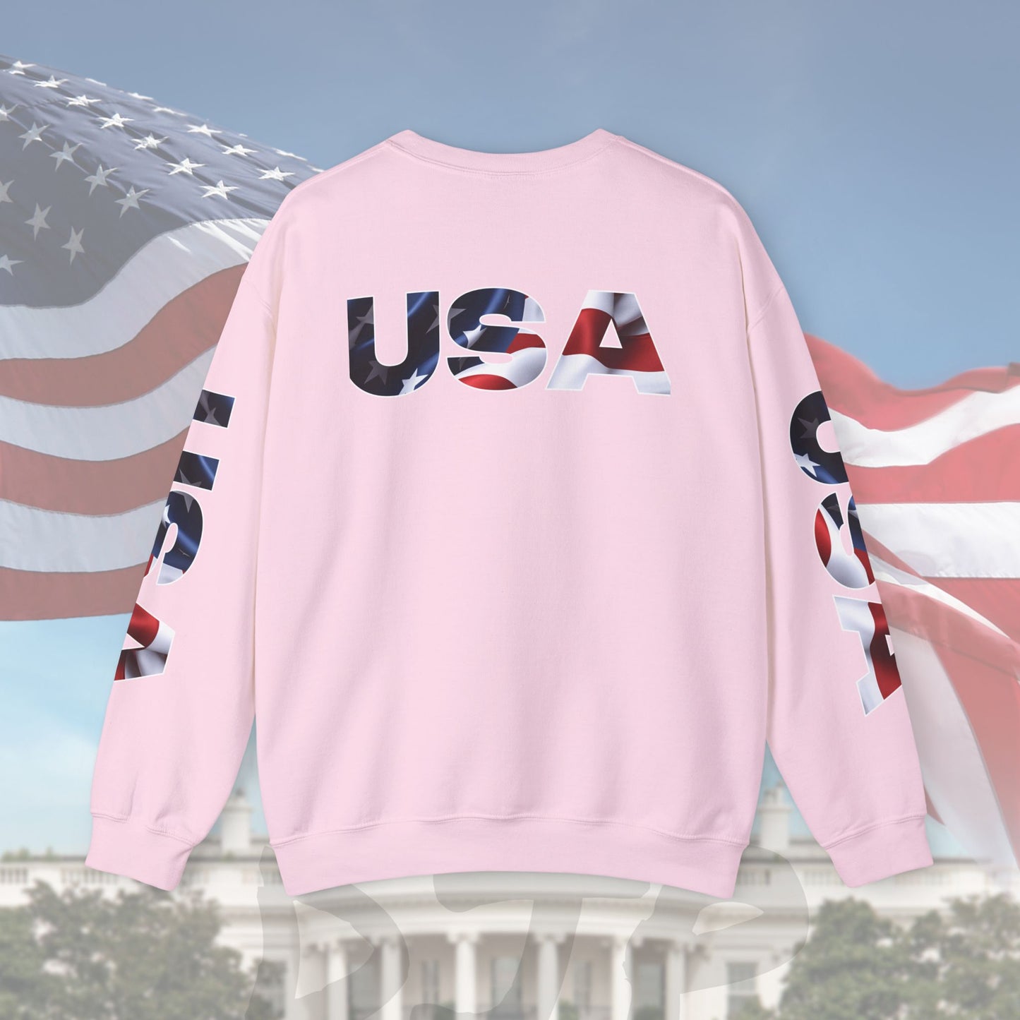 Patriotic USA Crewneck Sweatshirt - Unisex Heavy Blend - American Pride - National Pride Gift - S-5XL