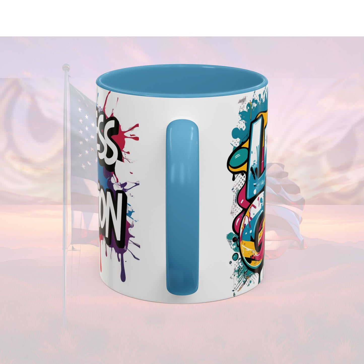 Vibrant   Ceramic  Mug    Inspirational      Let's Go!     Graffiti  Mug      Coffee Mug        Progress  Not  Perfection   Sizes   11oz  &  15oz    Birthday Gift   Graduation Gift    8  Different  Color Options