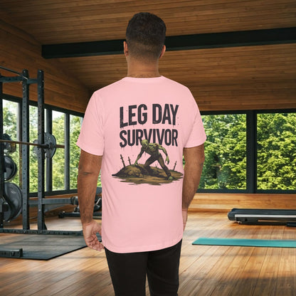 Leg Day Survivor Tee, Fitness Shirt, Workout Apparel, Gym Gift, Unisex Graphic Tee