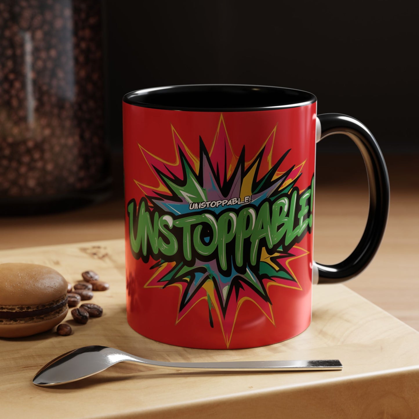 Unstoppable! Motivational Mug - Vibrant Red Design - 11oz/15oz