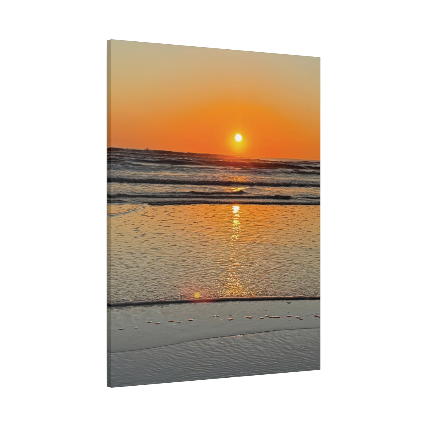 Stunning Sunset Beach Canvas Print, Ocean Decor, Wall Art, Home Decor, Coastal Artwork for Living Room