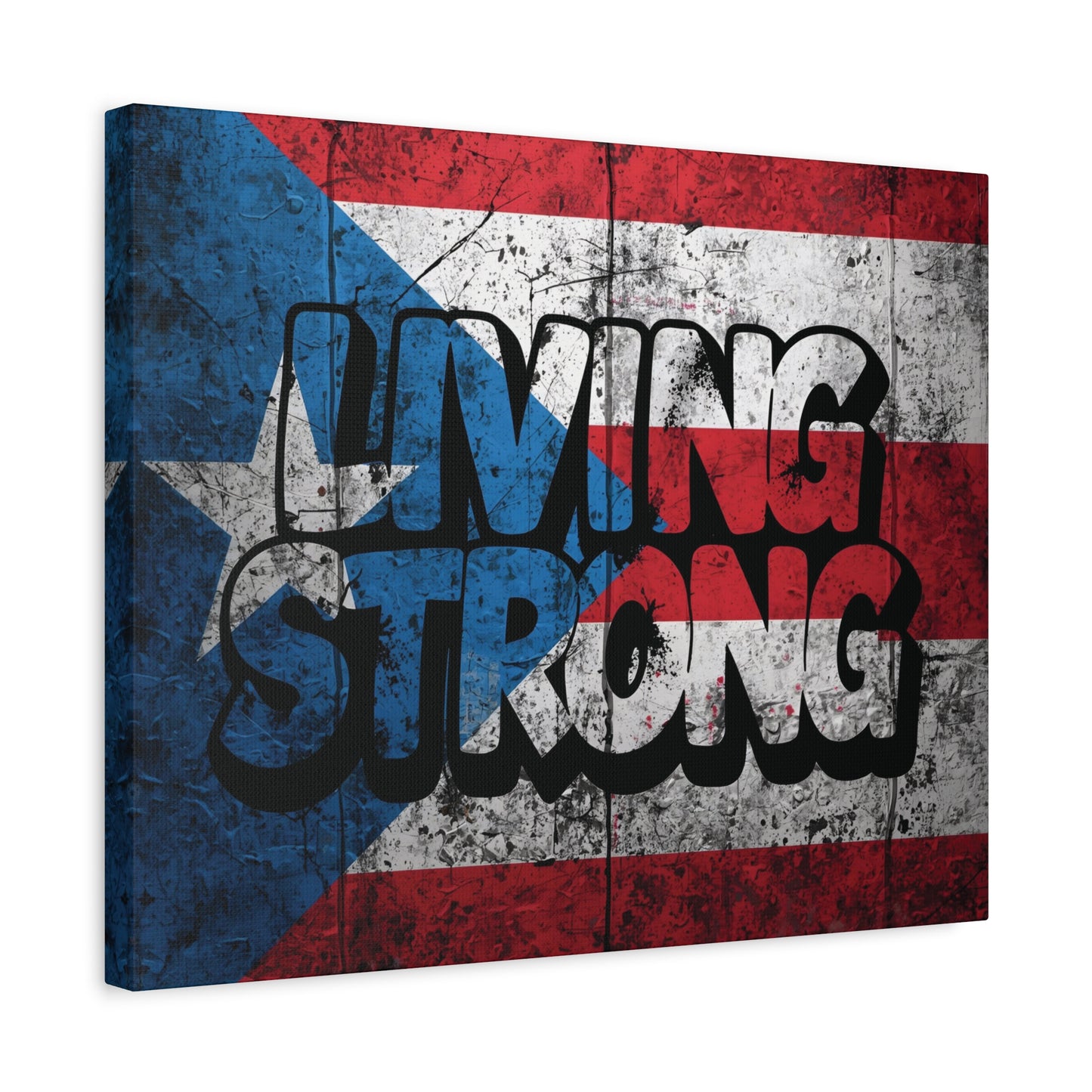 Gallery Wrapped - Puerto Rico Flag -  Matte Canvas Wall Art - Inspirational Decor - Home Wall Decor -