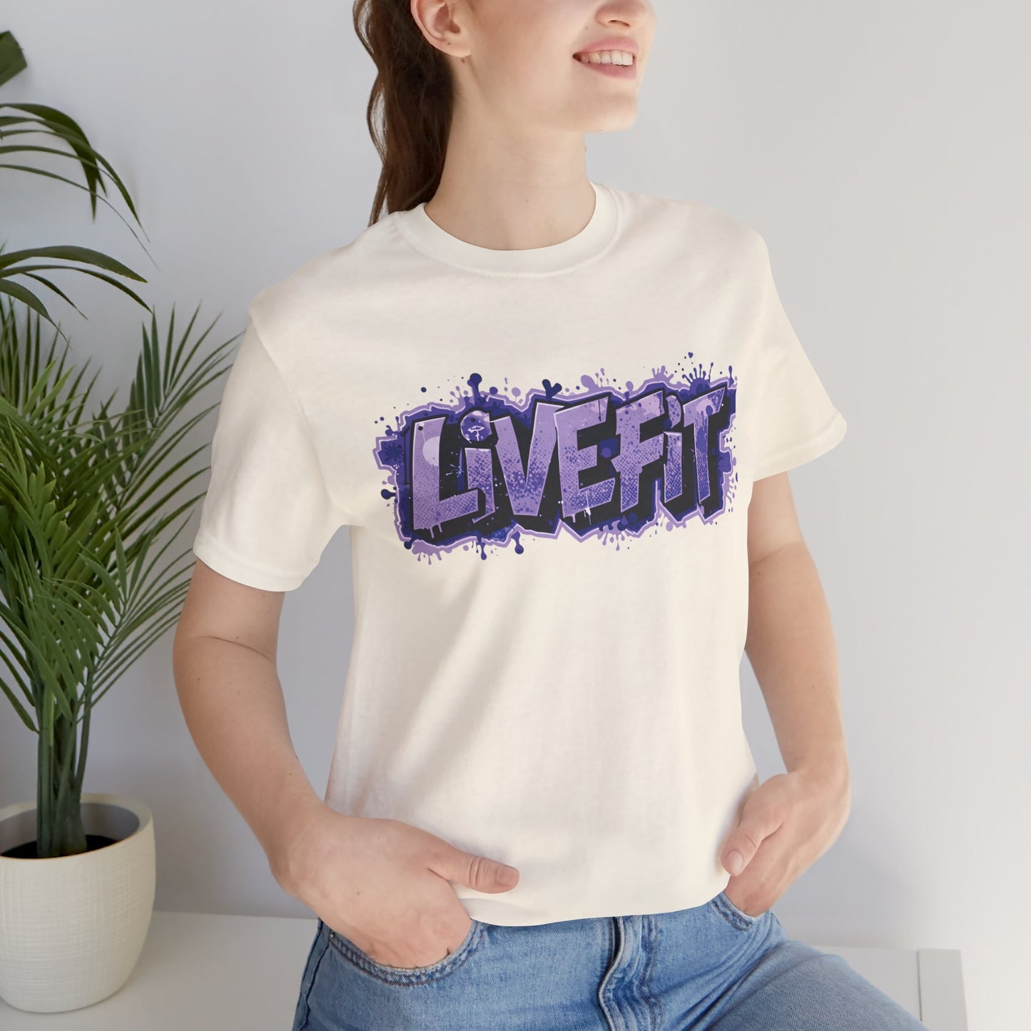 Live Fit Unisex Tee -  Fitness Shirt -  Motivational Graphic Tee -  Workout Apparel -  Casual Wear -  Gift for Gym Lovers -  Active Lifestyle -