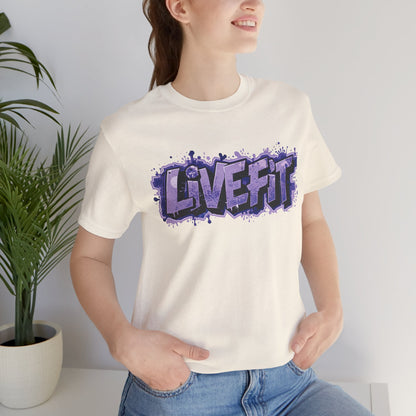 Live Fit Unisex Tee -  Fitness Shirt -  Motivational Graphic Tee -  Workout Apparel -  Casual Wear -  Gift for Gym Lovers -  Active Lifestyle -