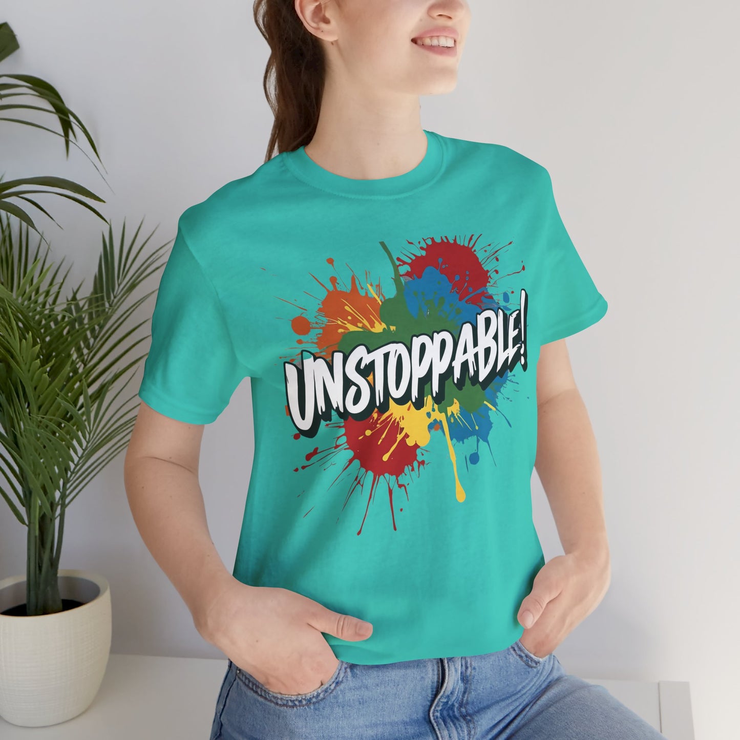 Unstoppable Design Tee - Vintage  Retro  Unisex  Tee - Classic  T-Shirt - Graphic Tee - Casual  Shirt - Short  Sleeve  Shirt