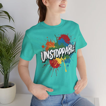 Unstoppable Design Tee - Vintage  Retro  Unisex  Tee - Classic  T-Shirt - Graphic Tee - Casual  Shirt - Short  Sleeve  Shirt
