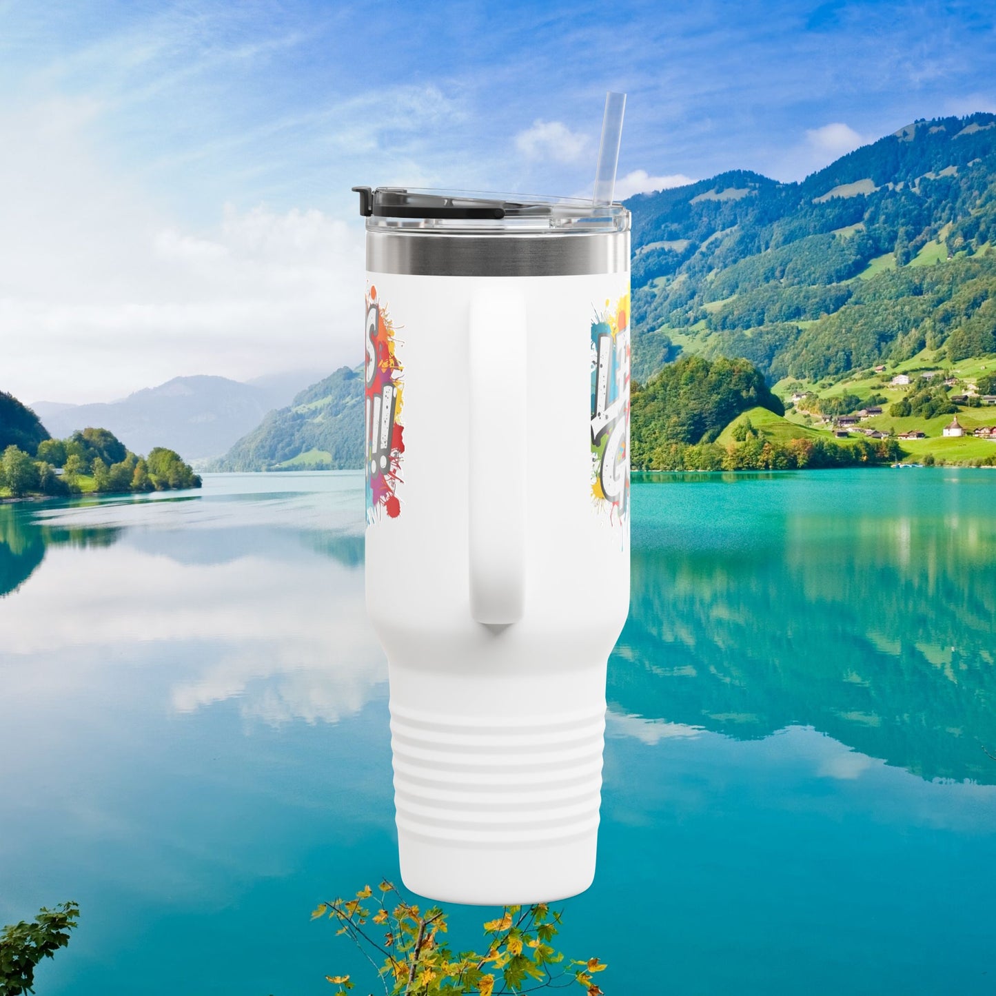 💥 Vibrant   💥 Stylish    💥 Motivational     💥 Insulated   💥 Stainless Steel   💥 Travel Mug  40oz    💥  Let's Do This!  💥 Inspiring Print   💥 Hot or Cold   💥 Birthday Gift 💥 Holiday Gift   💥Graduation Gift   💥 Dishwasher Safe Top Rack 💥