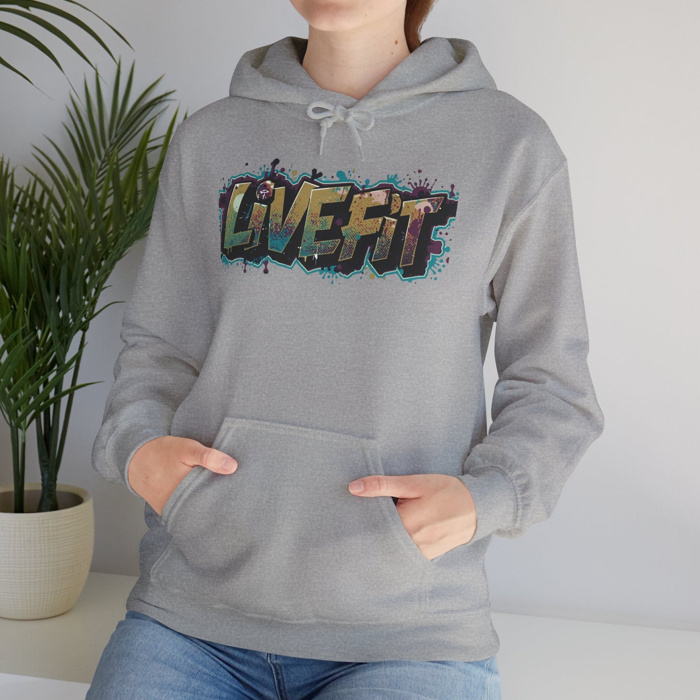 Live Fit Hoodie - Unisex Heavy Blend Sweatshirt - Fitness Enthusiasts -  Gym Wear - Workout Apparel -  Active Lifestyle -  Gift for Him/Her -