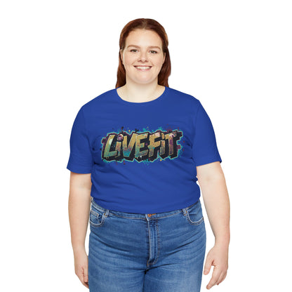 LIVE FIT Graphic Fitness Tee - Motivational Workout Apparel