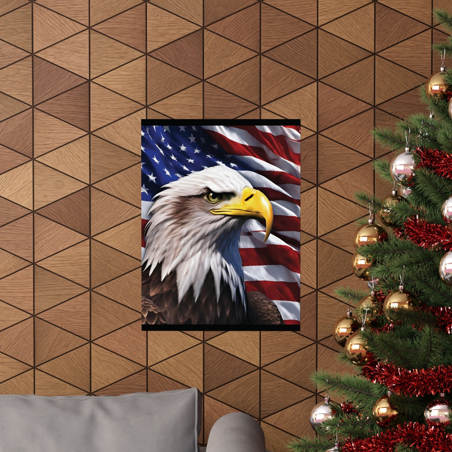 💥 Patriotic 💥 Bald Eagle 💥 Red White & Blue 💥 Wall Art 💥 Matte  💥 Vertical Poster 💥
