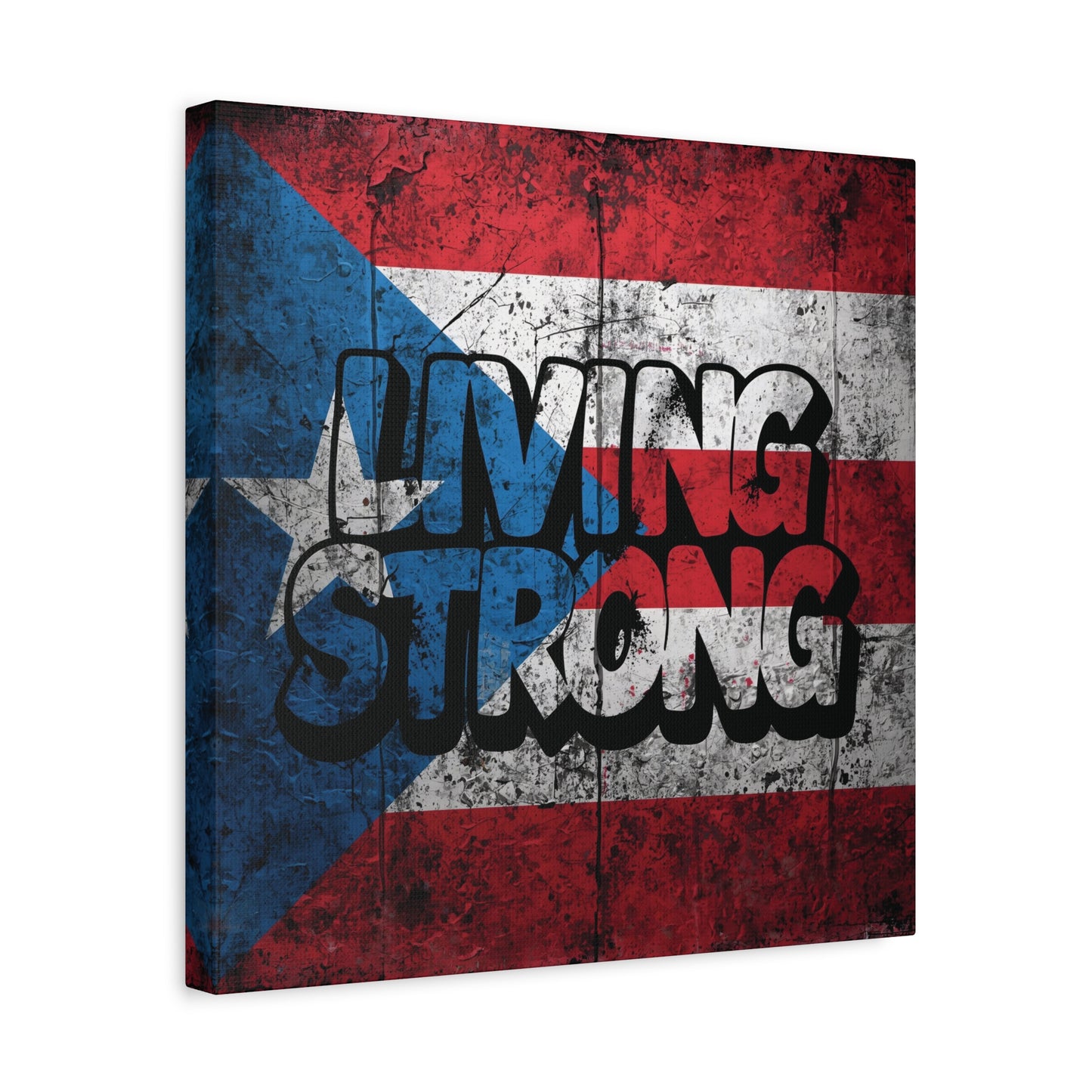 Gallery Wrapped - Puerto Rico Flag -  Matte Canvas Wall Art - Inspirational Decor - Home Wall Decor -