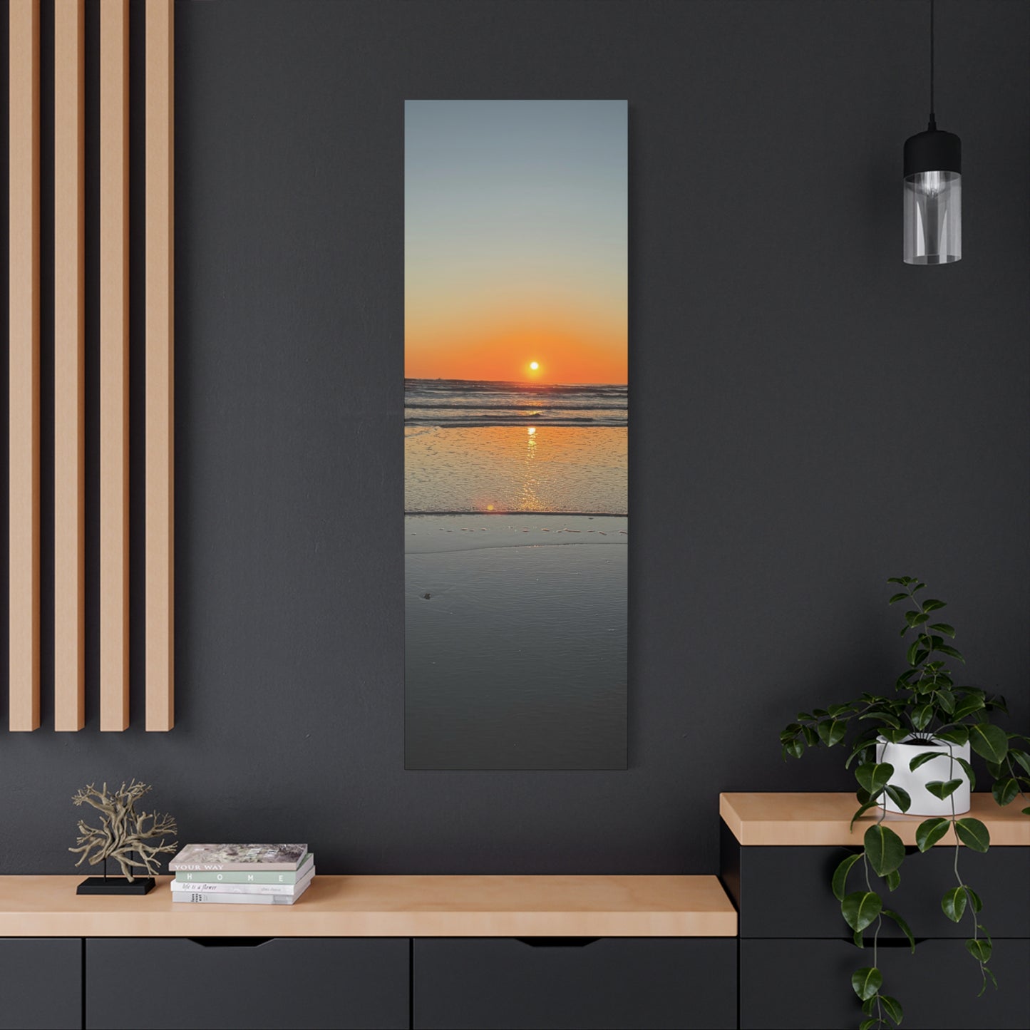 Stunning Sunset Beach Canvas Print, Ocean Decor, Wall Art, Home Decor, Coastal Artwork for Living Room