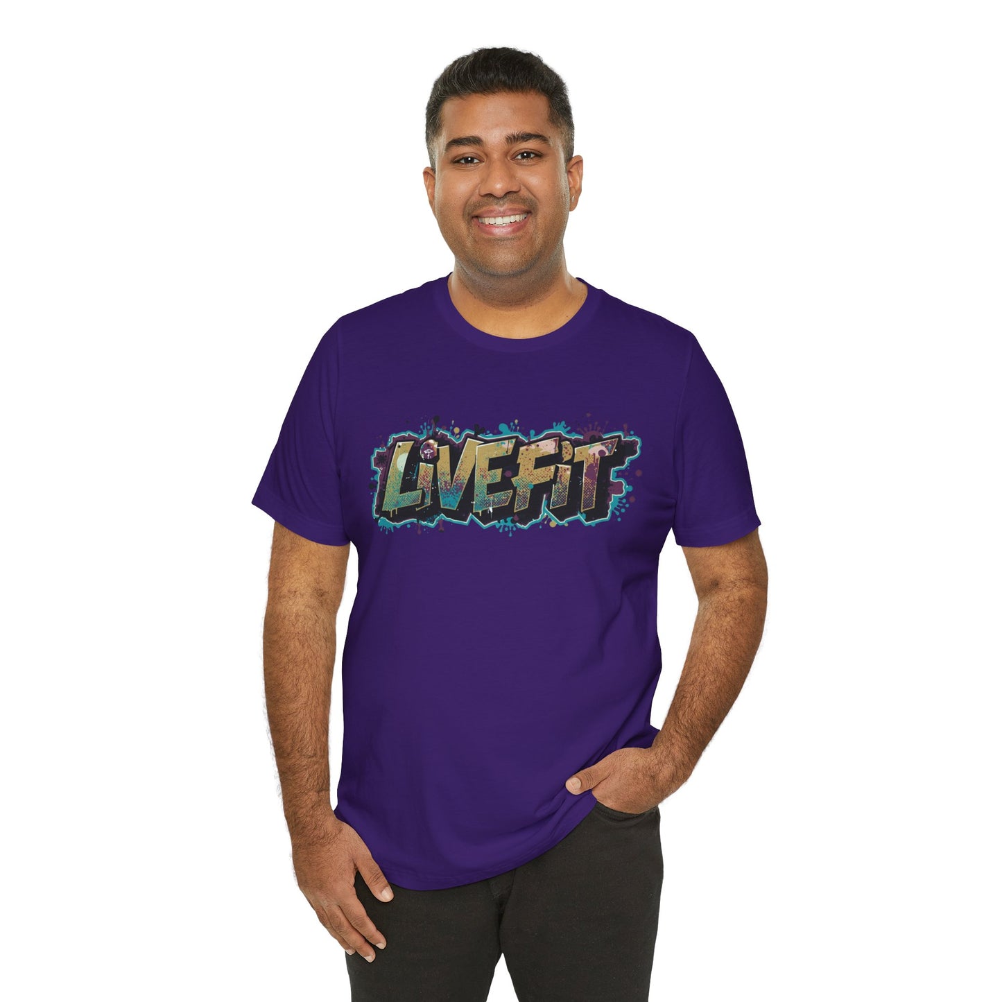 LIVE FIT Graphic Fitness Tee - Motivational Workout Apparel