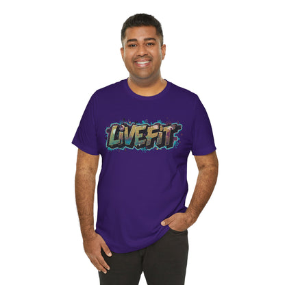 LIVE FIT Graphic Fitness Tee - Motivational Workout Apparel