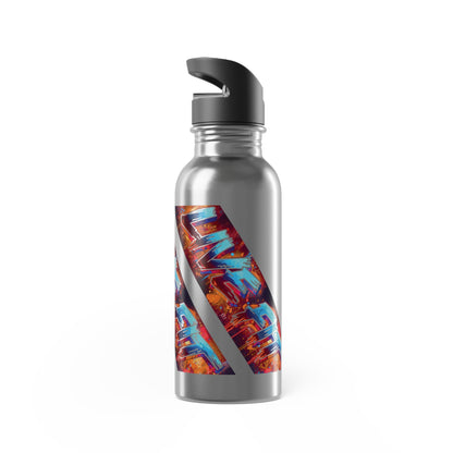 Vibrant - LIVE FIT - Stainless Steel  - 20oz - Water Bottle - Flip Top Spout - With Straw - Eco-Friendly -