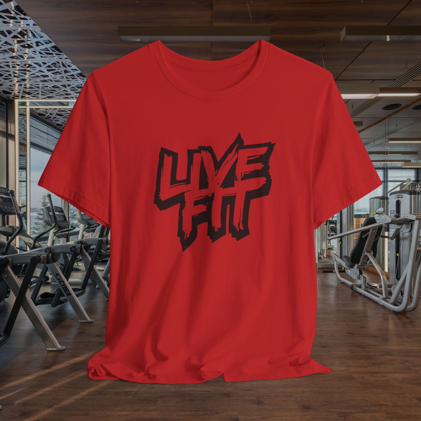 LIVE FIT Unisex Jersey Tee - Fitness T-Shirt - Casual Wear - Workout Top - Gym Apparel -  Motivational Shirt -