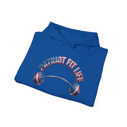 Patriotic Fit Life Hoodie — USA Flag Barbell Fitness Sweatshirt