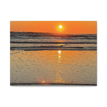 Stunning Sunset Beach Canvas Print, Ocean Decor, Wall Art, Home Decor, Coastal Artwork for Living Room