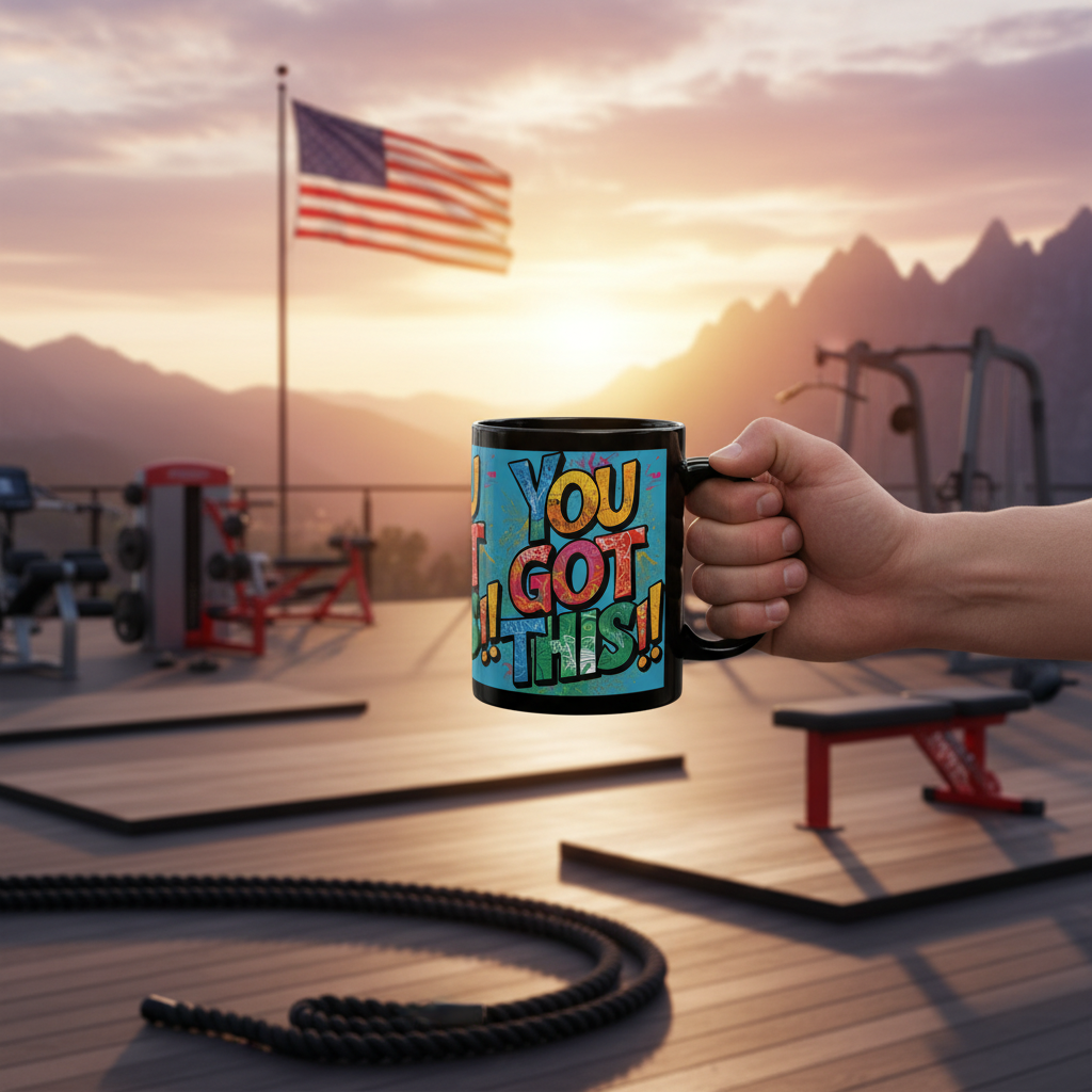 You Got This! Motivational Black Mug - Gym Lover Gift - 11oz