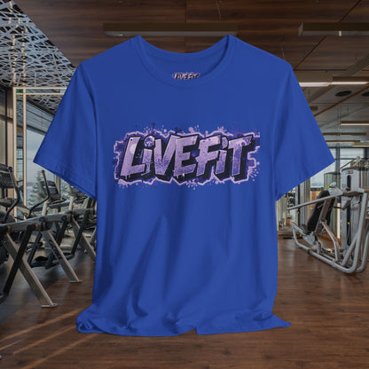 Live Fit Unisex Tee -  Fitness Shirt -  Motivational Graphic Tee -  Workout Apparel -  Casual Wear -  Gift for Gym Lovers -  Active Lifestyle -