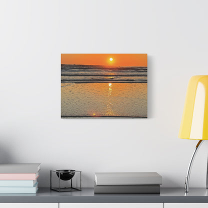 Stunning Sunset Beach Canvas Print, Ocean Decor, Wall Art, Home Decor, Coastal Artwork for Living Room
