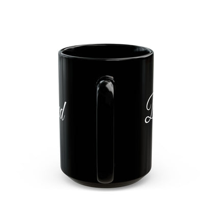 Inspirational Blessed White Print Black Mug 11oz & 15oz