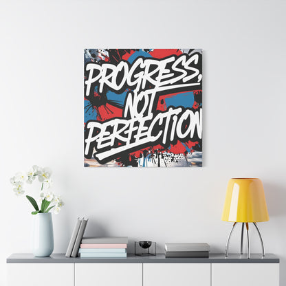 💥 Motivational 💥 Uplifting 💥 Canvas Art  💥 Progress Not Perfection Print  💥 Positive Vibe Décor  💥 Eco-Friendly  UL- Certified  Inks 💥 Gift  Giving 💥 Horizontal Is In A Different Listing 💥