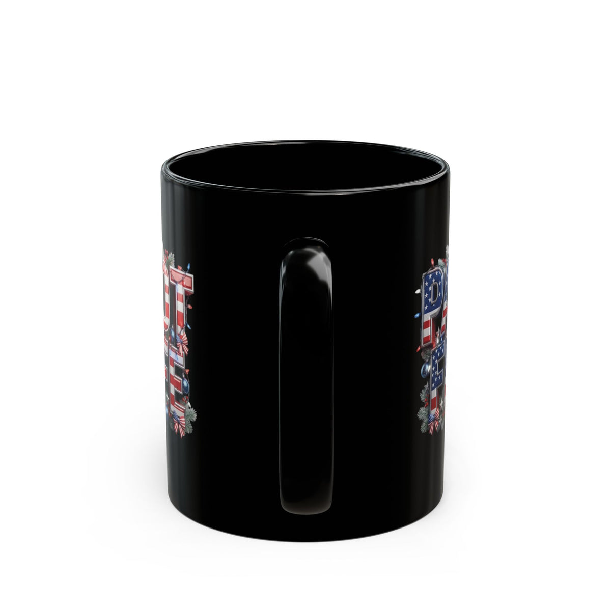 Patriot Fit Life Christmas Coffee Mug - Centered Santa Hat & Ornaments | 11oz & 15oz