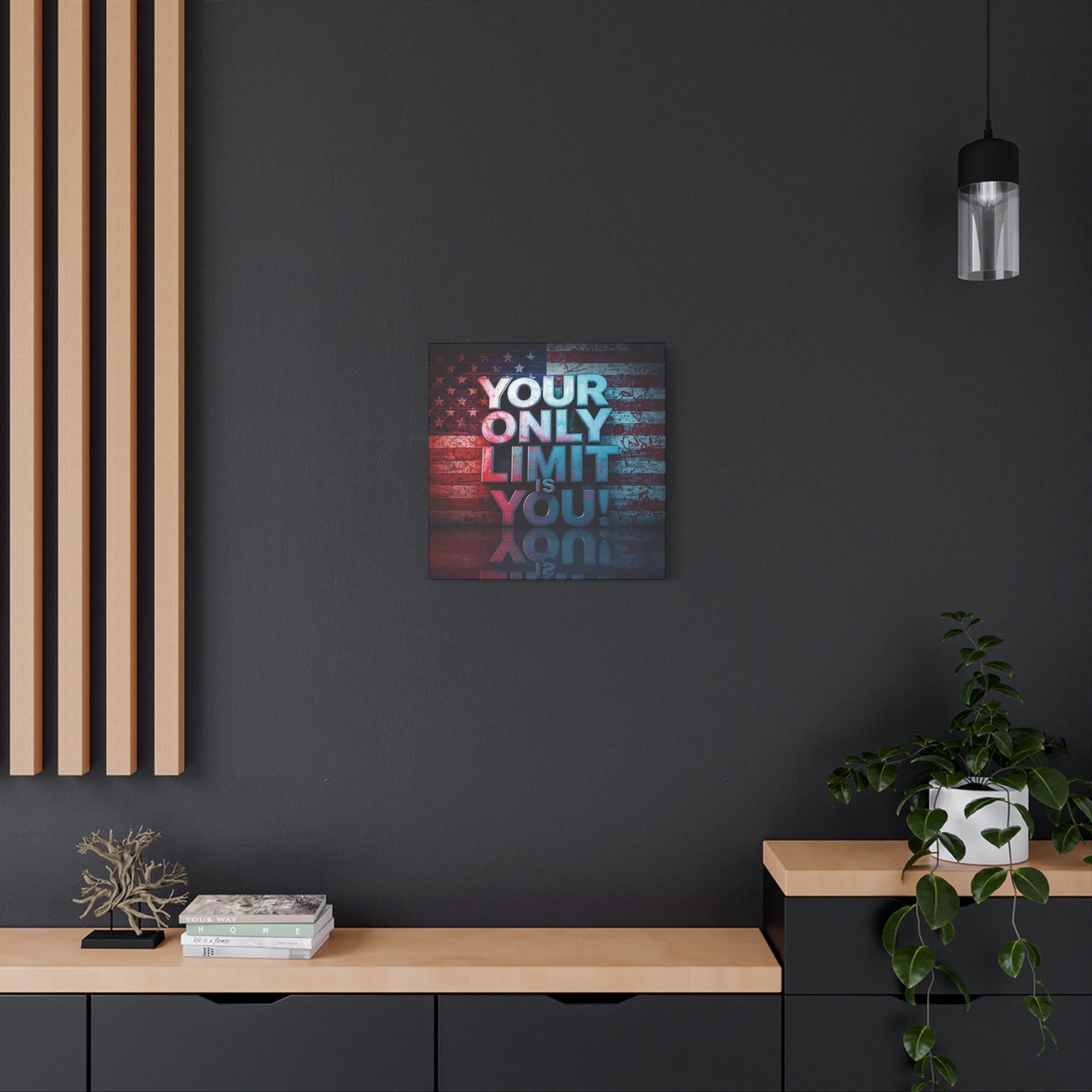 Motivational Wall Art Canvas, Your Only Limit Is You! Inspirational Decor for Home Office, Inspirational Gift, American Flag, Limitless Living, Personal [...]