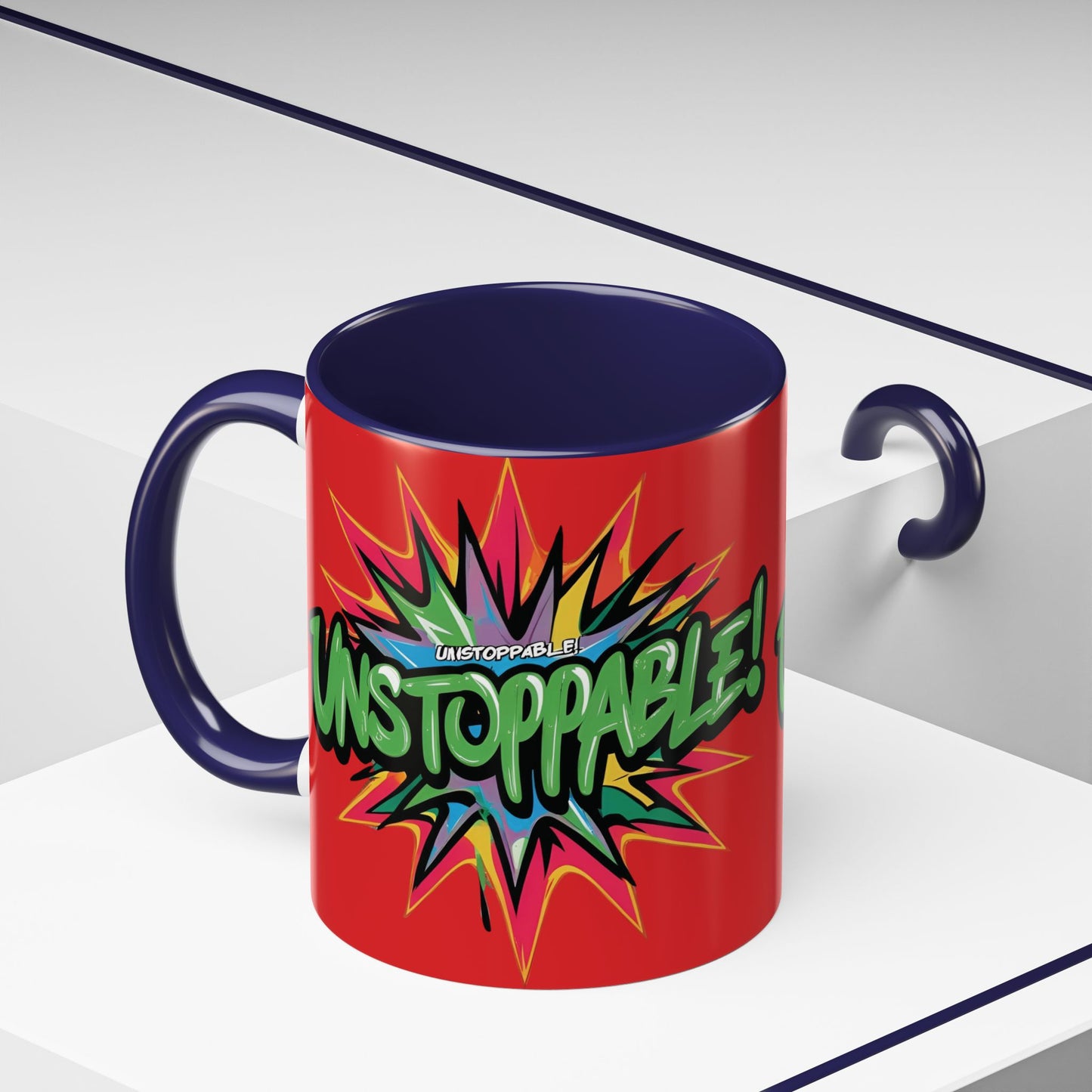 Unstoppable! Motivational Mug - Vibrant Red Design - 11oz/15oz