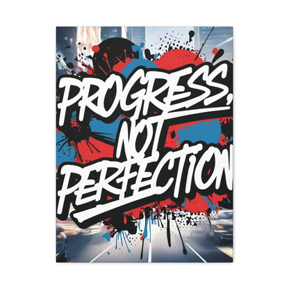 💥 Motivational 💥 Uplifting 💥 Canvas Art  💥 Progress Not Perfection Print  💥 Positive Vibe Décor  💥 Eco-Friendly  UL- Certified  Inks 💥 Gift  Giving 💥 Horizontal Is In A Different Listing 💥