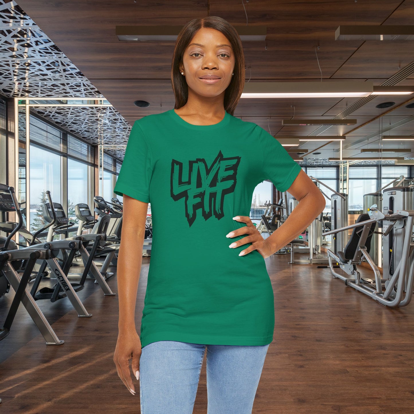 LIVE FIT Unisex Jersey Tee - Fitness T-Shirt - Casual Wear - Workout Top - Gym Apparel -  Motivational Shirt -