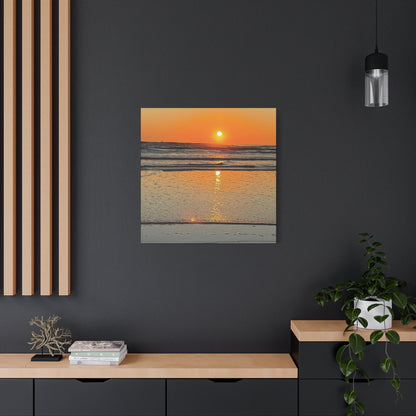 Stunning Sunset Beach Canvas Print, Ocean Decor, Wall Art, Home Decor, Coastal Artwork for Living Room