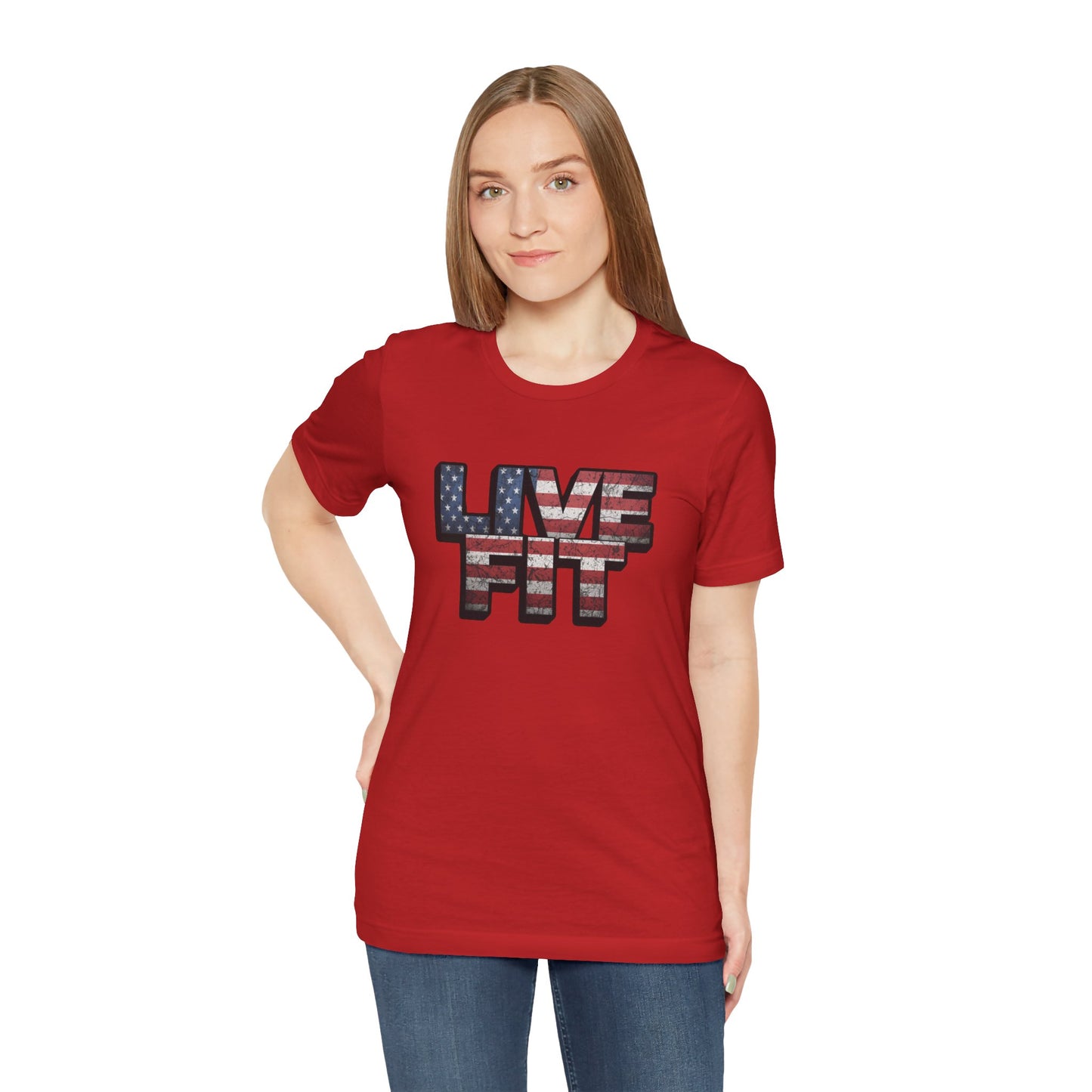 Unisex Graphic Tee - Patriotic Tee - American Flag - Red White Blue - Fitness Shirt - Workout Top - Casual Apparel for Independence Day - XS-4XL -