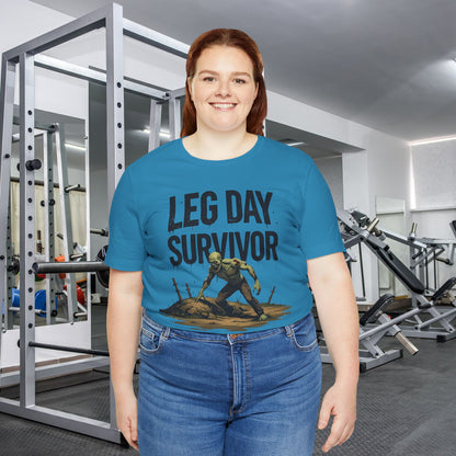 Leg Day Survivor Tee, Fitness Shirt, Workout Apparel, Gym Gift, Unisex Graphic Tee