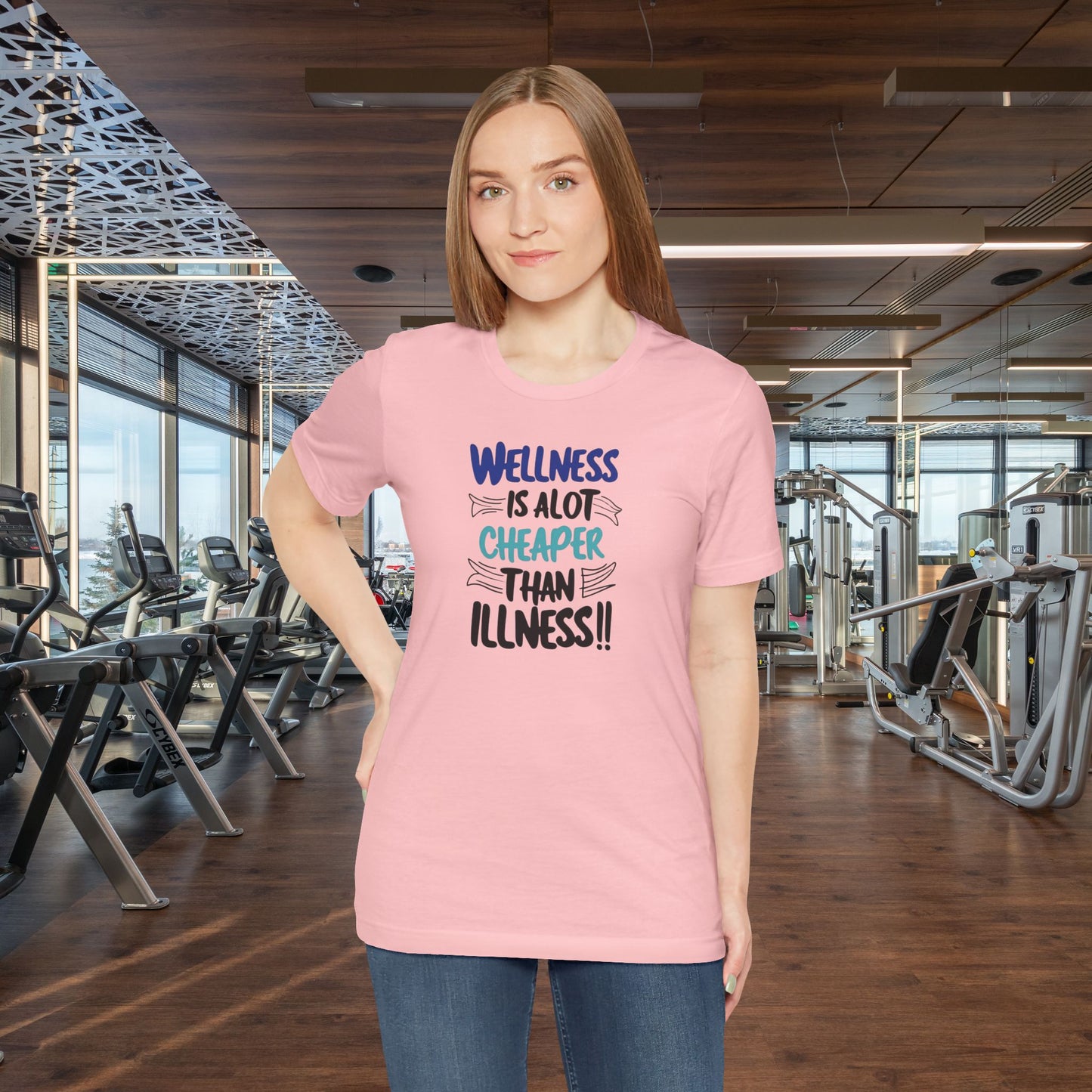 Wellness Awareness Unisex Tee - Wellness Is Alot Cheaper Than Illness!! - Design - S - 3XL - Motivational Health T-Shirt for Self-Care Enthusiasts - Gift for Wellness Events - Positive Vibe Shirt -  [...]