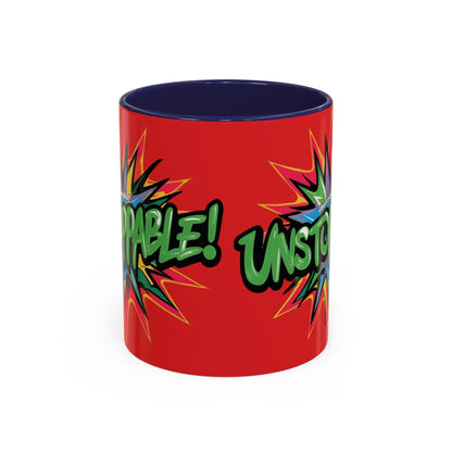 Unstoppable! Motivational Mug - Vibrant Red Design - 11oz/15oz