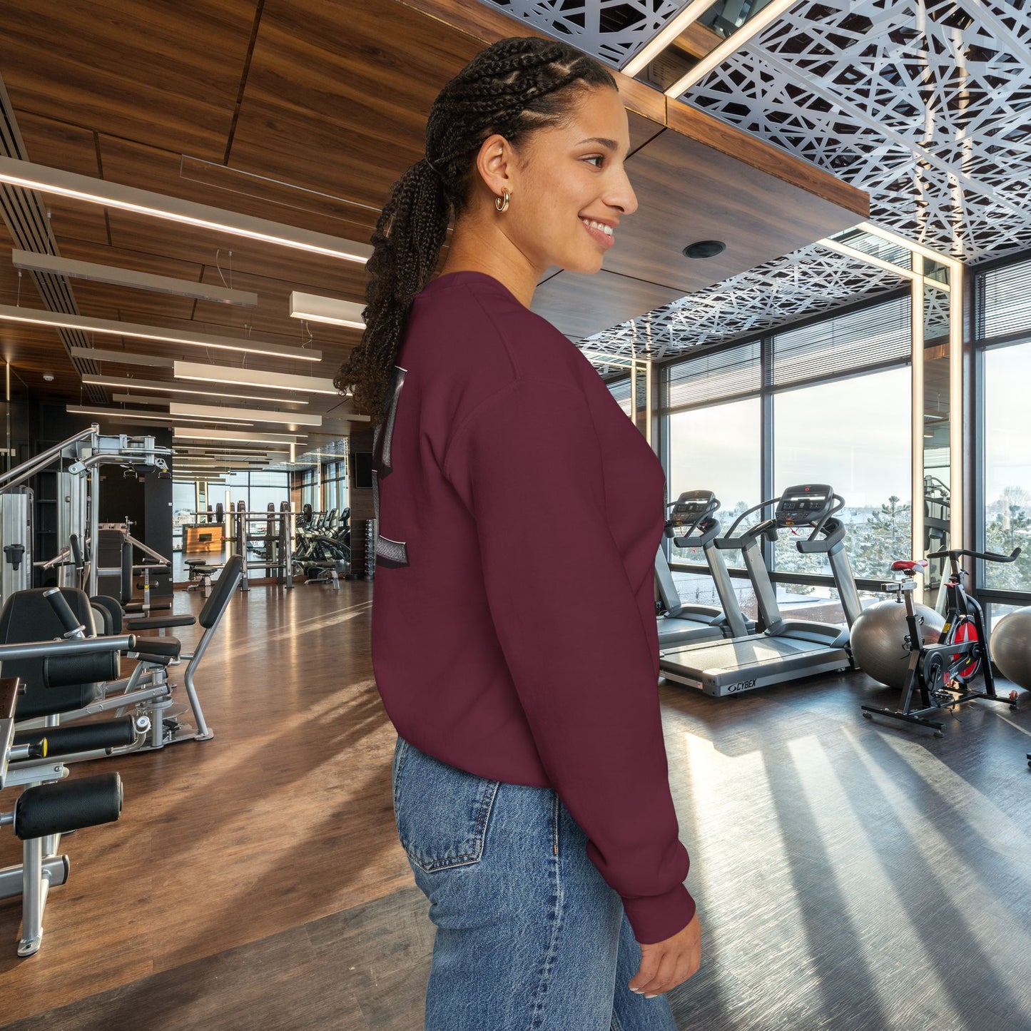 Gym Girl Crewneck Sweatshirt - Stylish Fitness Apparel - Women's Workout Sweatshirt - S-4XL